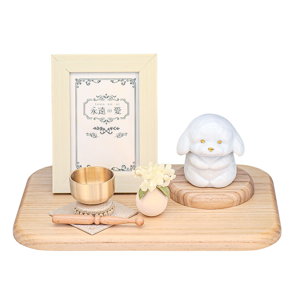 ペットメモリアルセット「永遠の愛」7点セット 陶器製 骨壺 猫 犬