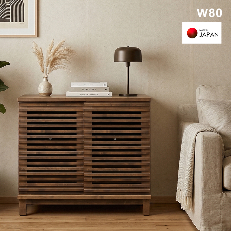 サイドボード 80幅 引き戸 おしゃれ 高級感 モダン 北欧 ナチュラル