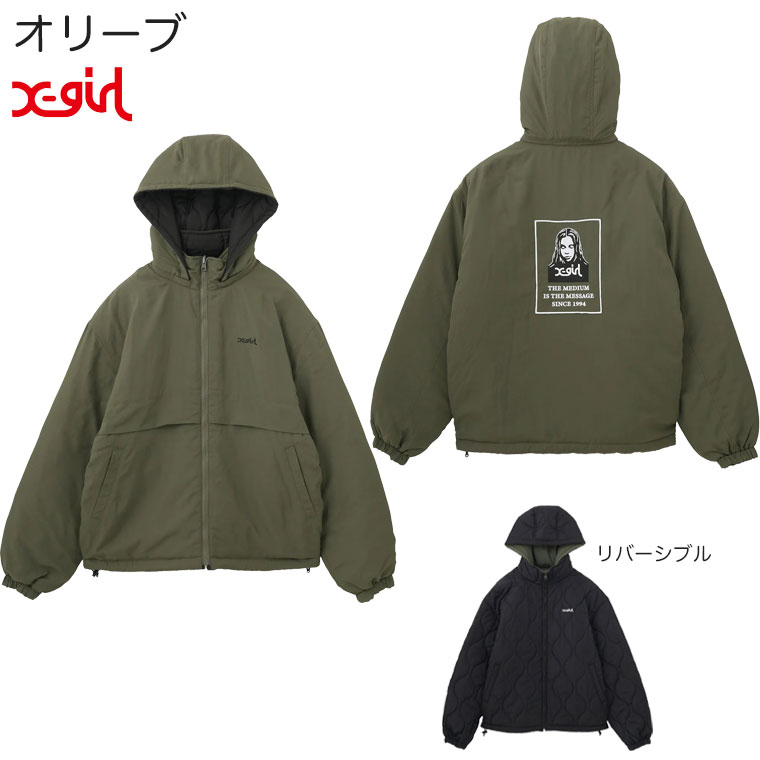 X-girl（エックスガール） ジャケット FACE PATCH REVERSIBLE JACKET