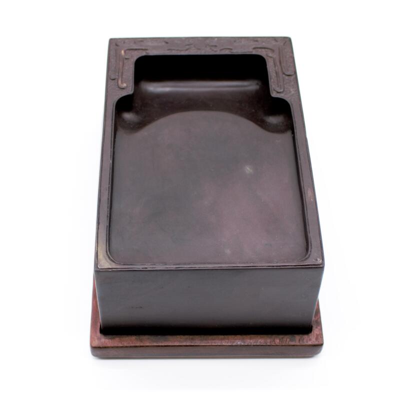 高級品 麻子坑硯 菊花柄 端渓三大名坑 硯 書道 生産終了品