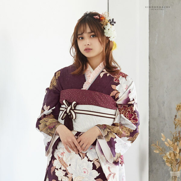 振袖フルセット、鈴乃屋振袖、成人式、重ね衿、帯揚げ帯締め、唐織袋帯