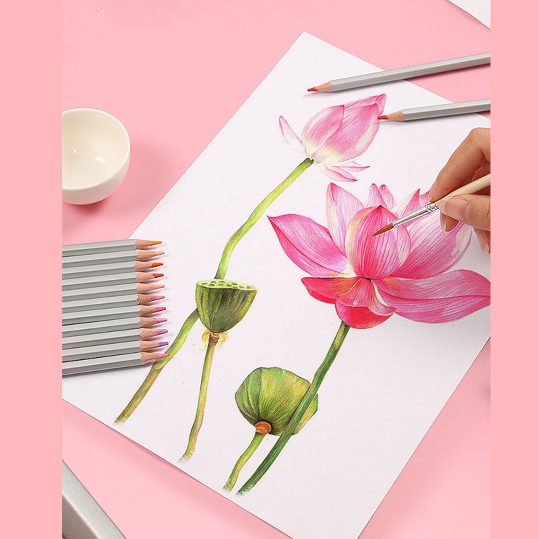 色鉛筆 72色セット えんぴつ 水彩 色彩鉛筆 画材 水彩画 水性 塗り絵