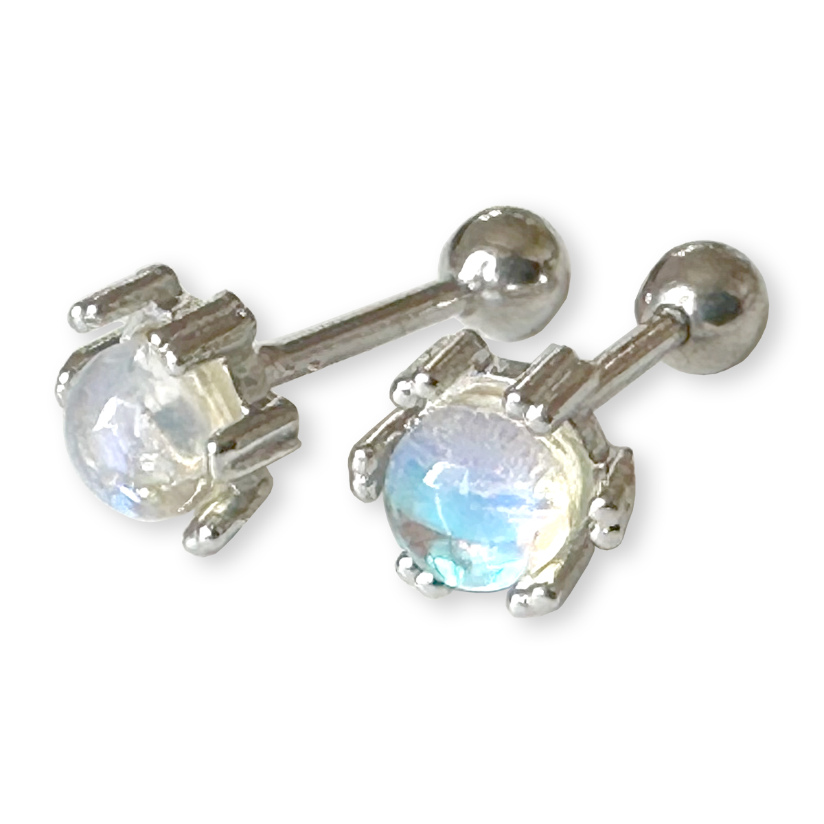 オーロラ クリスタル ピアス 2個セット ハート スフィア スタッド型