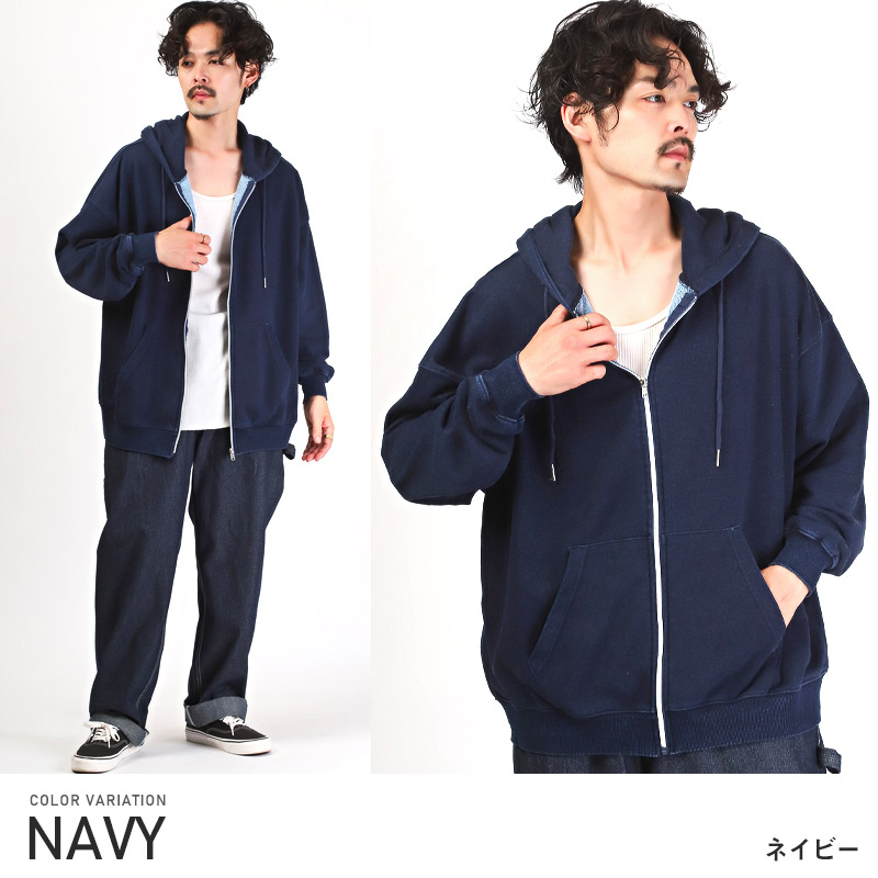 セール パーカー メンズ ジップ スウェット オーバーサイズ ゆったり