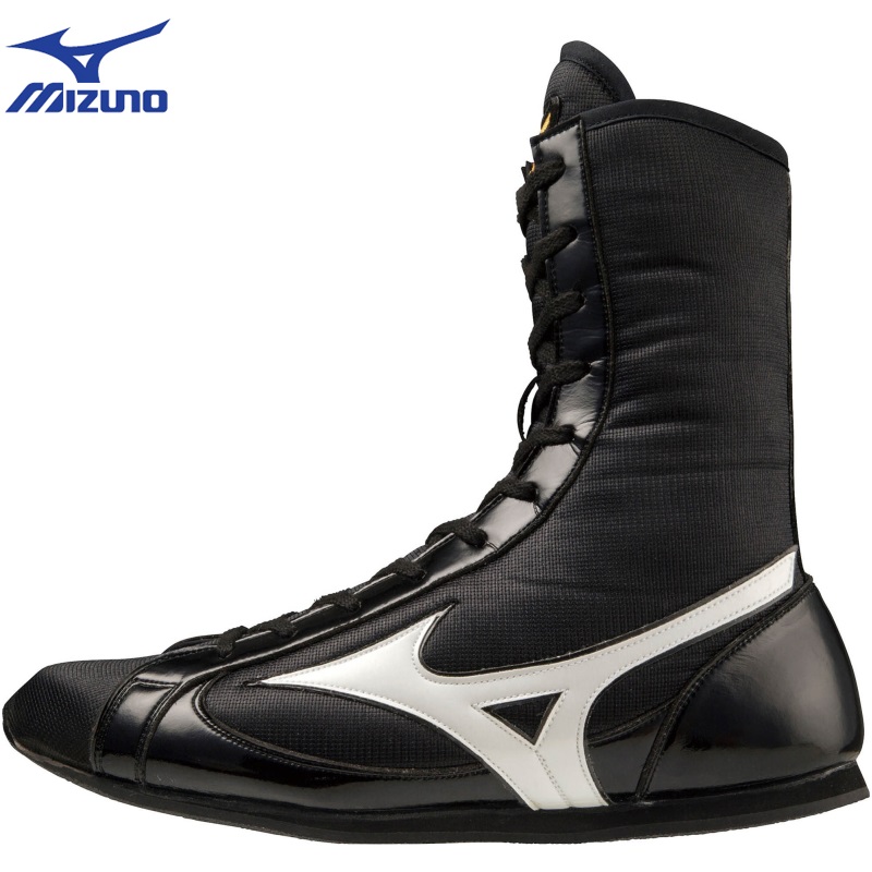 Mizuno ボクシングシューズ ホワイト×ゴールド×黒 スエード Mizuno