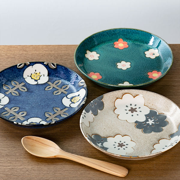 プレート 14cm ノルディックフラワー 磁器 美濃焼 日本製 （ 食洗機
