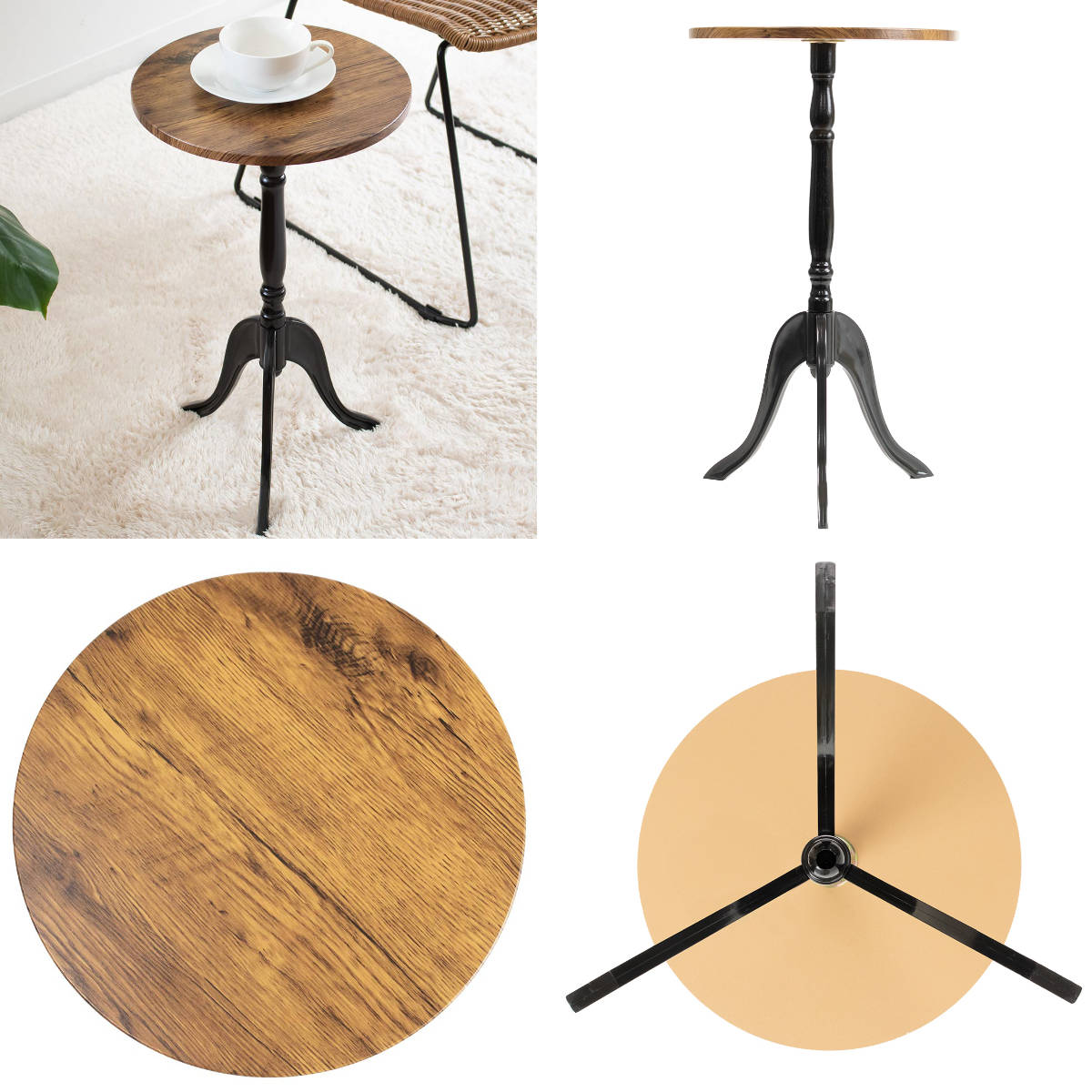 永井興産 サイドテーブル 高さ52.5cm コーディサイドテーブル 大理石風