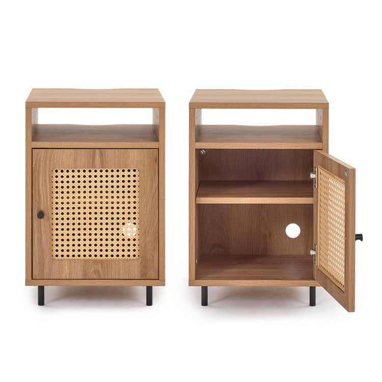 LOWYA（ロウヤ） サイドテーブル 35cm ラタン調 おしゃれ テーブル