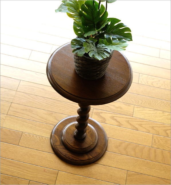 花台 木製 おしゃれ 室内 玄関 アンティーク フラワースタンド 花瓶台