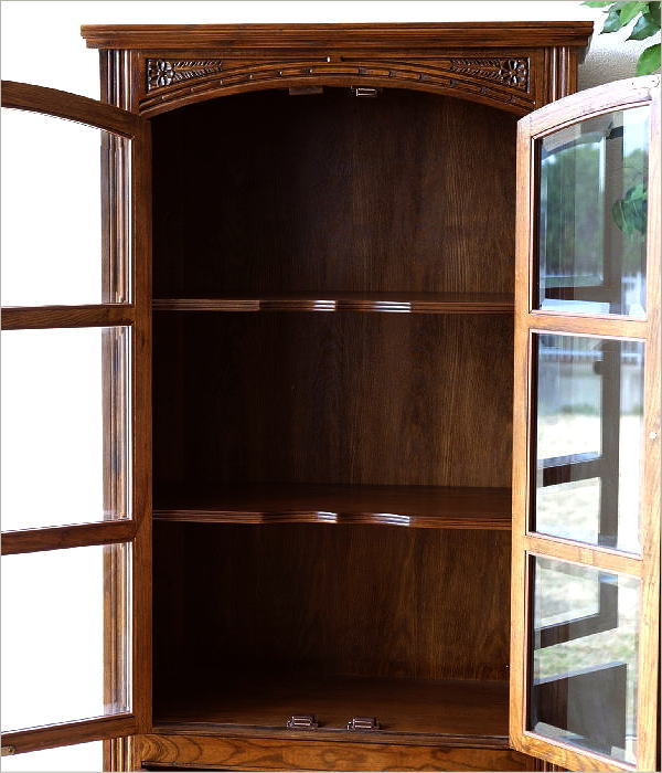 イタリア ガラス キャビネット カップボード 飾り棚 アンティーク