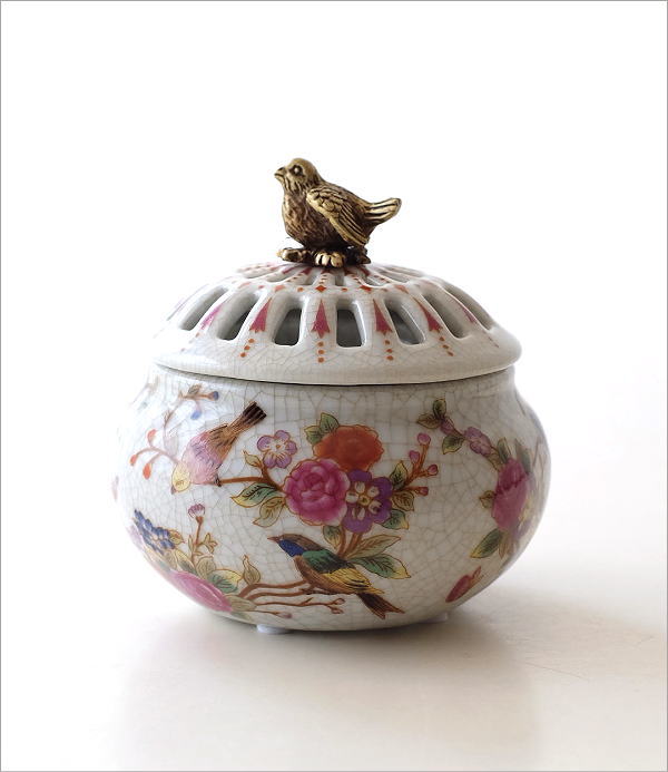 陶器 小物入れ おしゃれ シンプル 真鍮 蓋付き ボックス アンティーク