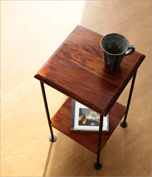 サイドテーブル 木製 アイアン おしゃれ ソファ ベッド スリム ベッド