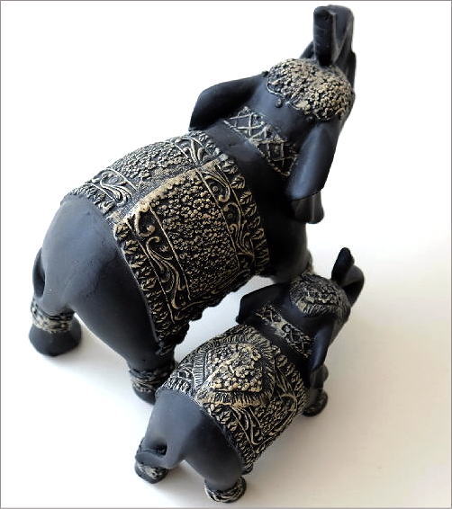 象 ゾウ 置物 置き物 オブジェ インテリア 雑貨 エスニックなゾウの