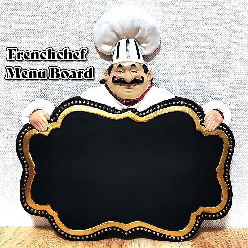 アメリカン レトロ メニューボード フレンチシェフ SMILE 可愛い