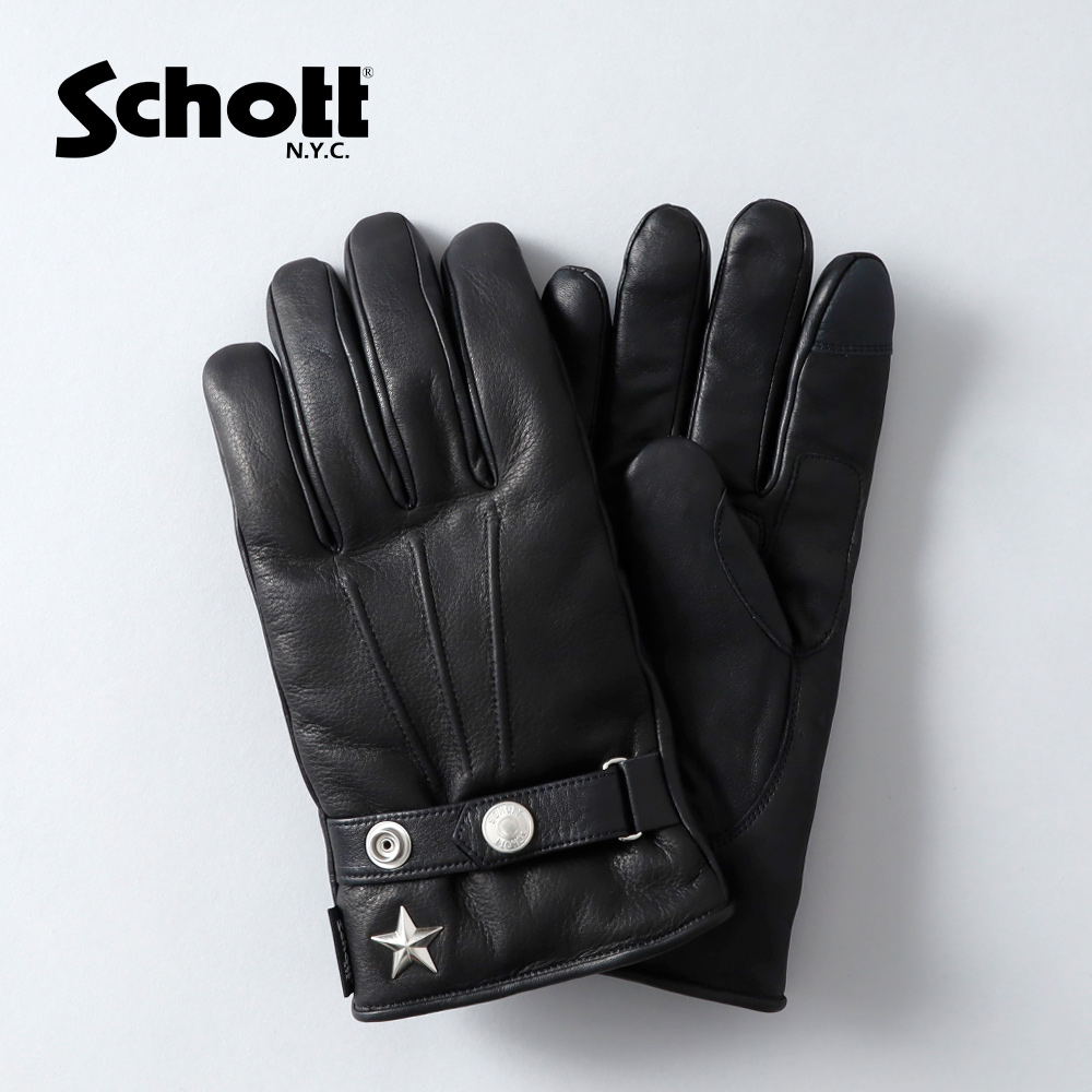 Schott N.Y.C（ショット） Schott 手袋 メンズ 本革 レザーグローブ