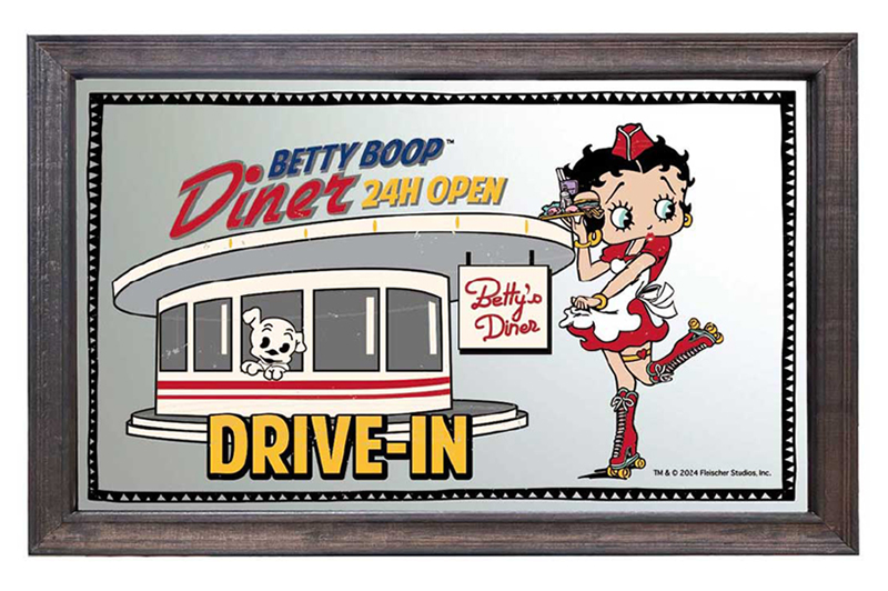 BETTY BOOP（ベティ ブープ） パブミラー 鏡 アクリル製 アクリル