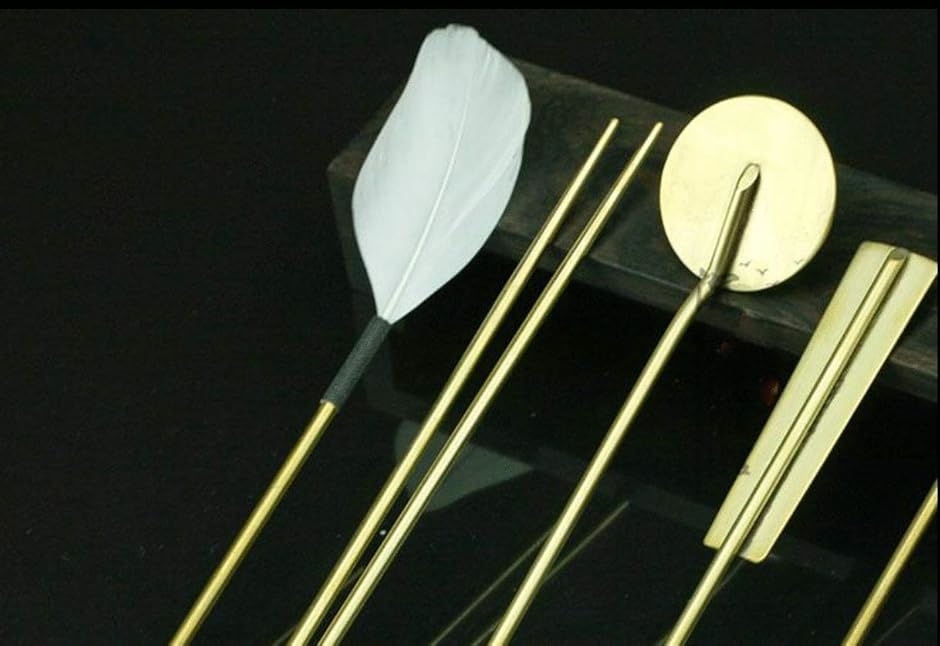 香道具 火道具 初心者向け 入門セット 七つ道具 収納袋付(白色