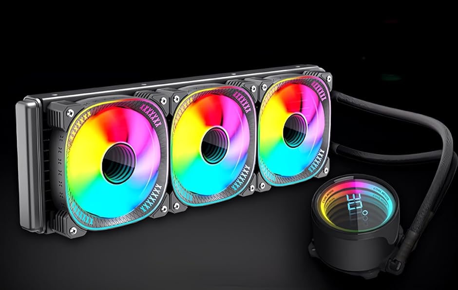 互換品】COOLMOON 簡易水冷クーラー 温度表示機能付き インフィニティ