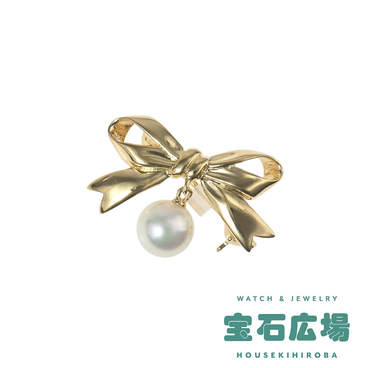 MIKIMOTO（ミキモト） リボン 1Pパール ブローチ 中古 レディース