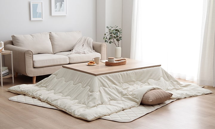 こたつ布団セット 正方形 掛敷セット 先染めこたつ 掛敷布団2点セット