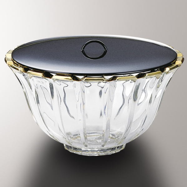 茶道具 水指 水差し ガラス 硝子 末広金縁 長寿作 茶道 : 茶道具いまや