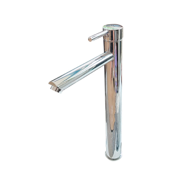 混合水栓 蛇口 カラン おしゃれ DIY リフォーム 銀 シルバー 吐水高