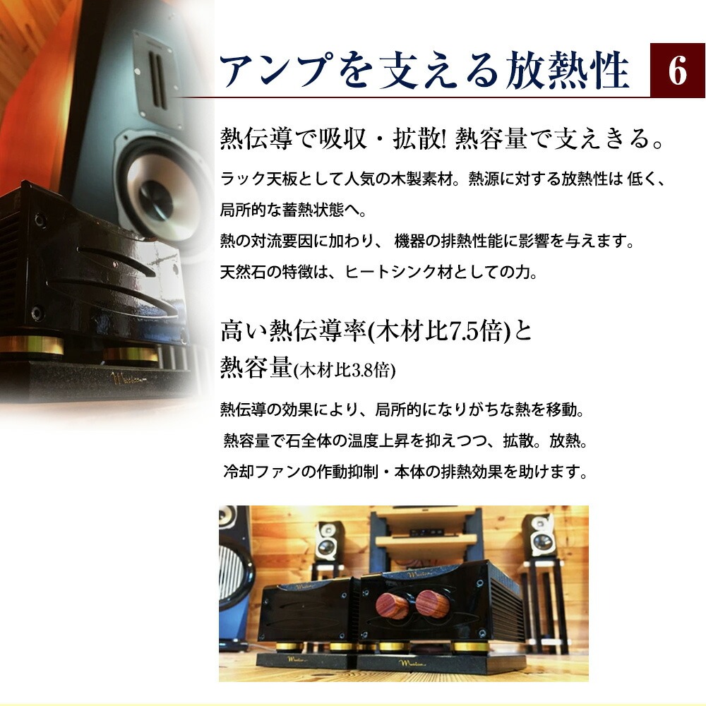 黒御影石オーディオボード 200×200mm 厚20mm 振動抑制 安定化プレート