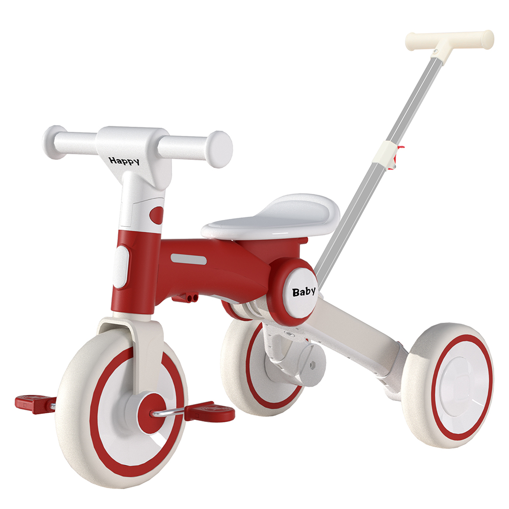 三輪車 手押し棒付き 子供用 折りたたみ キックバイク バランスバイク