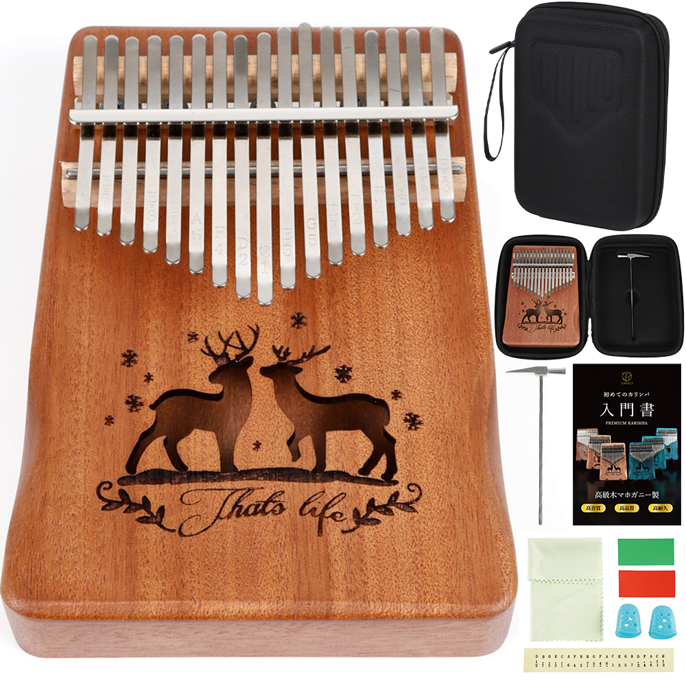 ヤフー1位／【一流職人の手作り】 カリンバ 17キー 初心者