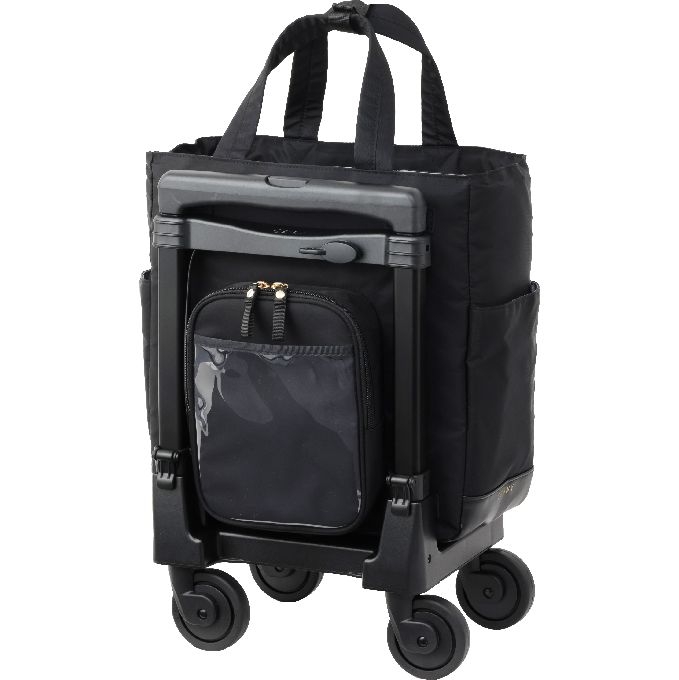 ✨美品✨ SWANY 4輪 大容量 ショッピングカート キャリーカート 総柄 黒