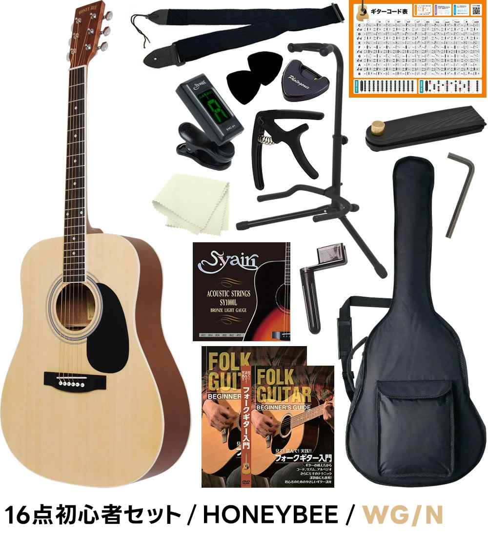 アコースティックギター 初心者セット 16点 W-15/F-15 アコギ 入門