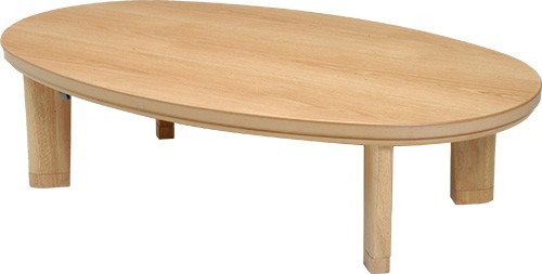 楕円 形 こたつ 国産 日本製 150×90cm 天然木 ナラ ウォールナット