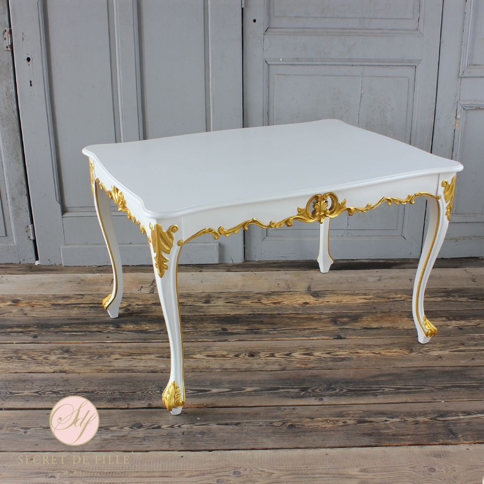 ダイニング 食卓テーブル アンティーク ロココ調 猫脚 ゴシック 姫系