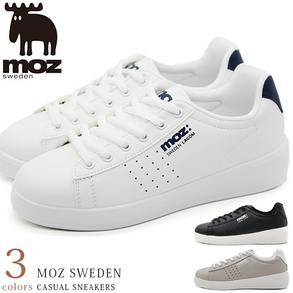 moz（モズ） スニーカー レディース 靴 黒 ブラック 白 ホワイト
