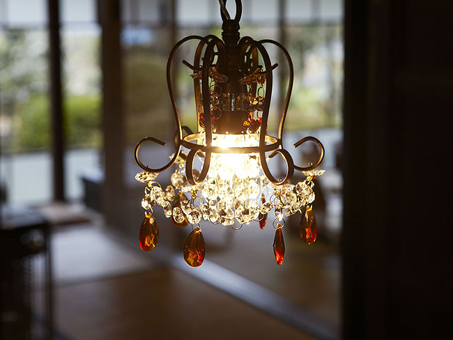 シャンデリア ペンダントライト 照明器具 ガラス ゴシック 玄関 1灯