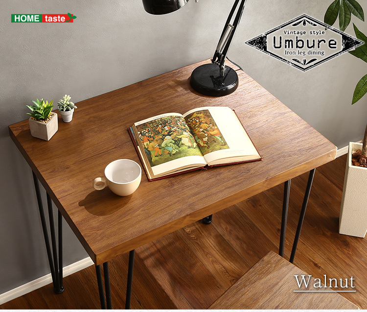 ヴィンテージ アイアン脚 ダイニングテーブル 幅75 単品 / おしゃれ 2
