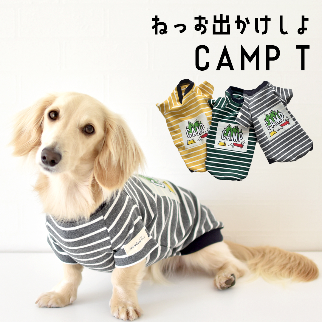 ボーダー キャンプTシャツ ダックスサイズ 犬服 snowdrop ドッグウェア