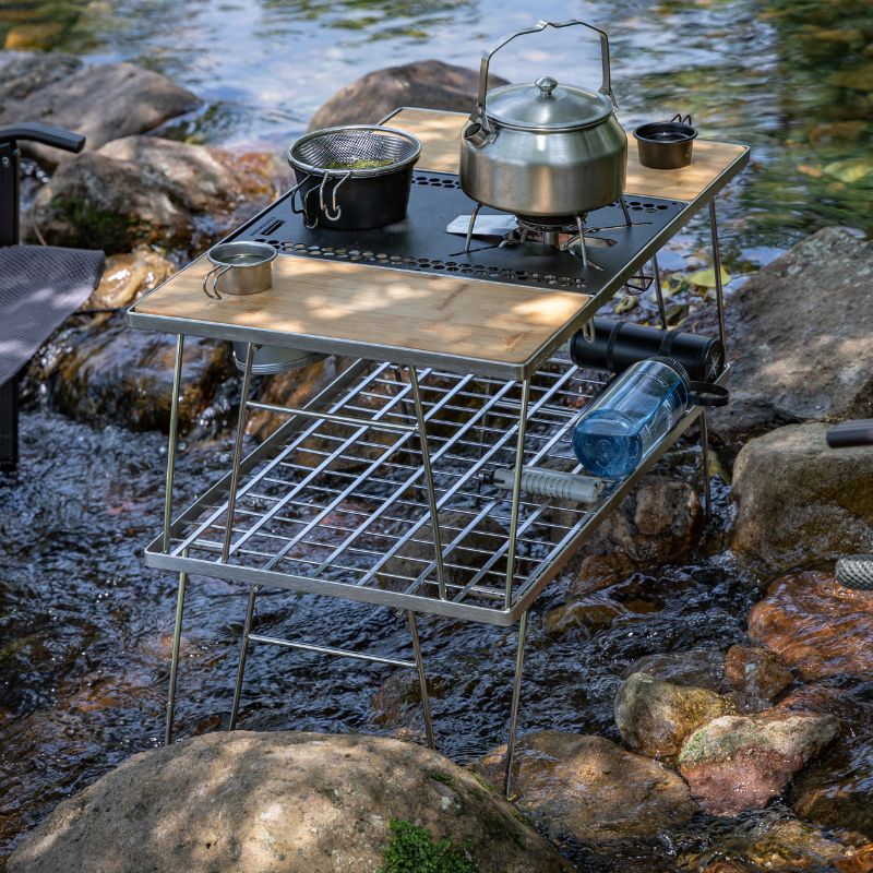 CAMPINGMOON フィールドラック グリルテーブル IGT 用 天板 ステンレス