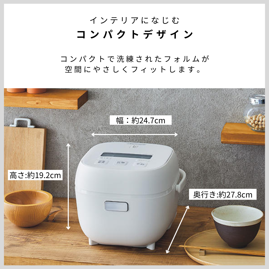 炊きたて 炊飯器 3合炊き 一人暮らし用 タイガー おしゃれ お手入れ 2