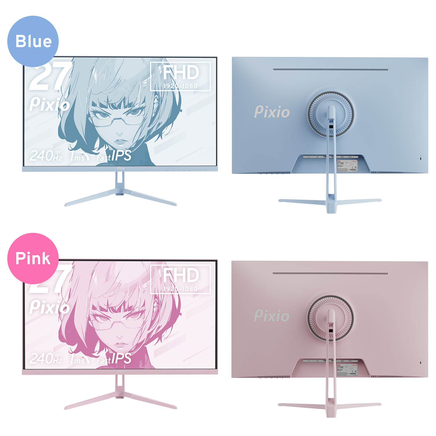 Pixio Pixio PX279 Wave ゲーミングモニター 240Hz 27インチ 白