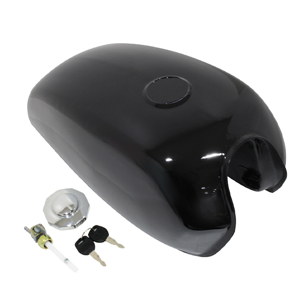 ホンダ エイプ CD50 FTR 汎用 タンク 黒 ブラック 艶あり 大容量 8L