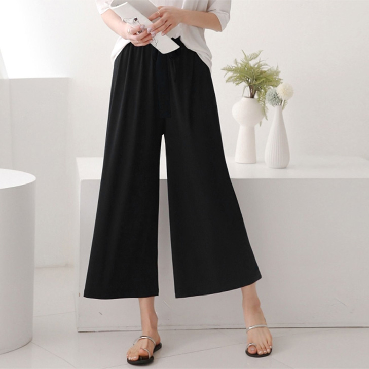 REAL STYLE ガウチョパンツ レディース ワイドパンツ ひんやり 冷感