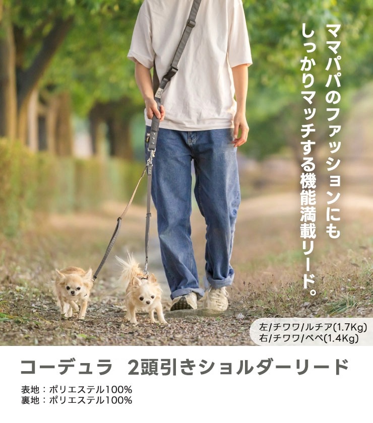 RADICA（ラディカ） 【ご愛顧SALE】犬用 リード ツインリード Mサイズ