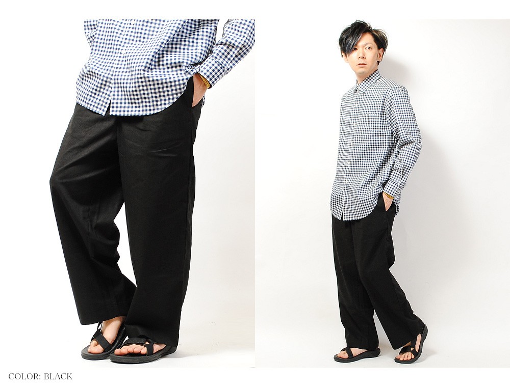 ワイドパンツ コットンリネン 綿麻ワイドパンツ ガウチョパンツ ワイド