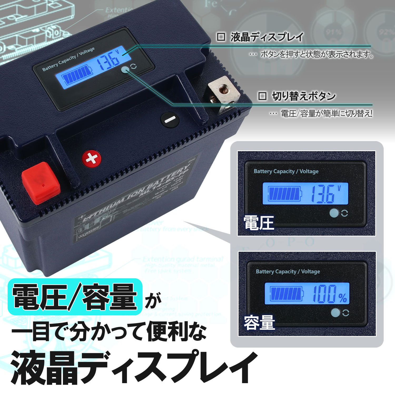 ホンダ（HONDA） バイク用 リチウムイオンバッテリー バイクバッテリー