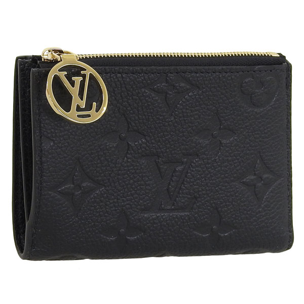 LOUIS VUITTON ブラック 三つ折り財布 ヴィトン LOUIS VUITTON