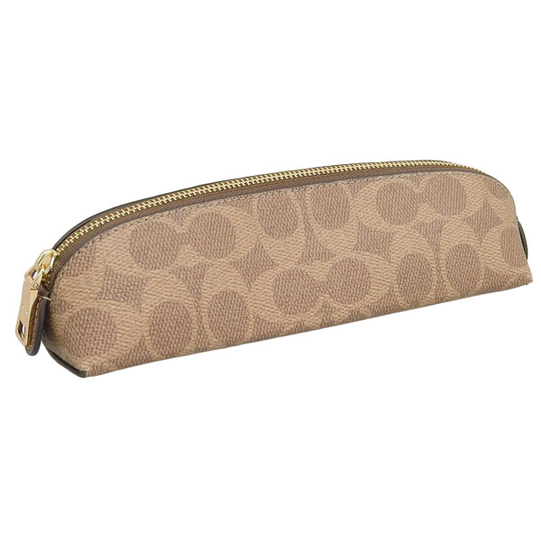 コーチ ペンケース 筆箱 メンズ レディース ブラウン ペンシルケース