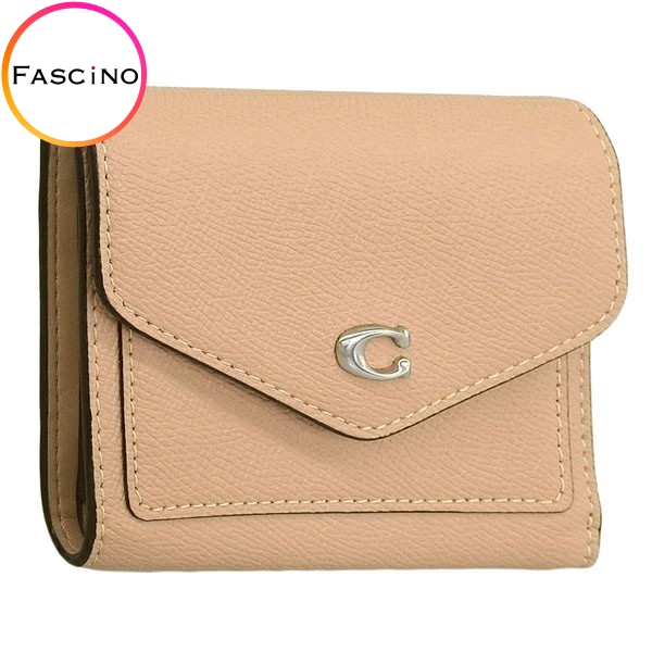 COACH（コーチ） 財布 レディース 二つ折り財布 レザー ピンク ウィン