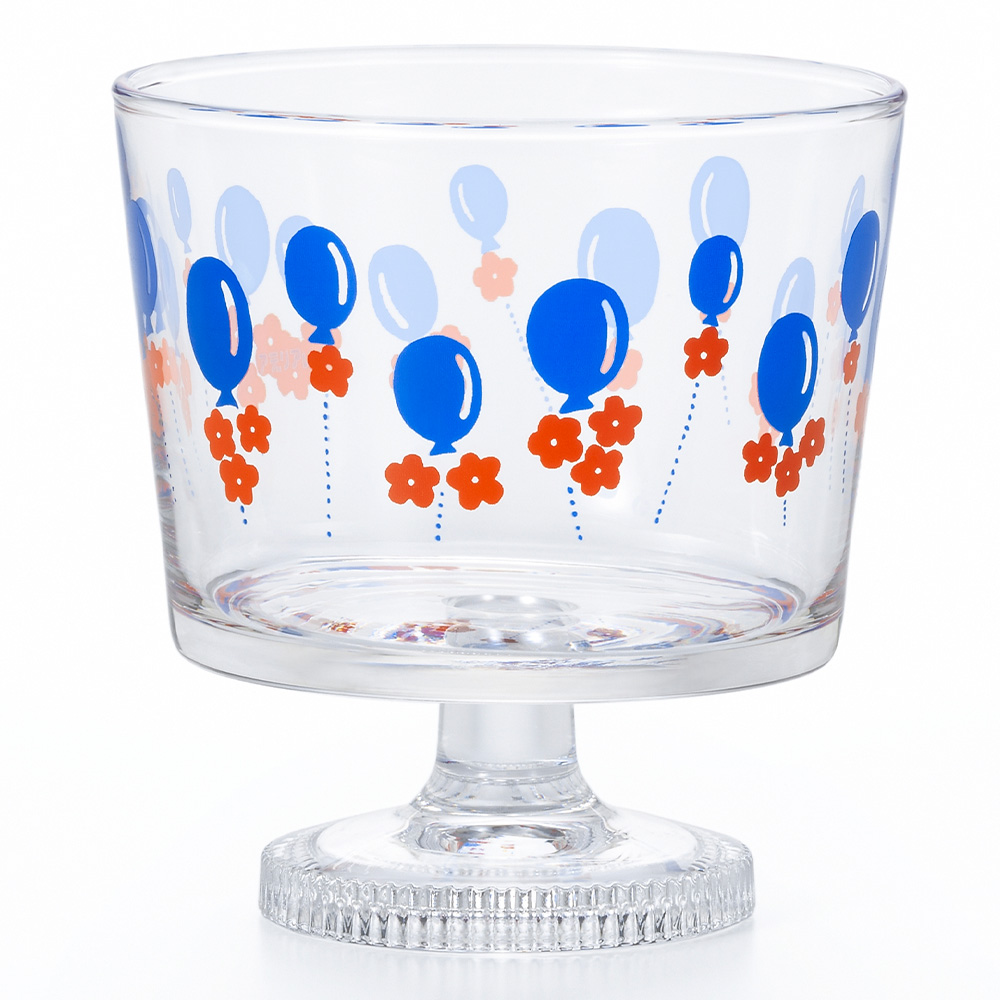 ADERIA アデリアレトロ 脚付き デザート 深型 ガラス 皿 プレート