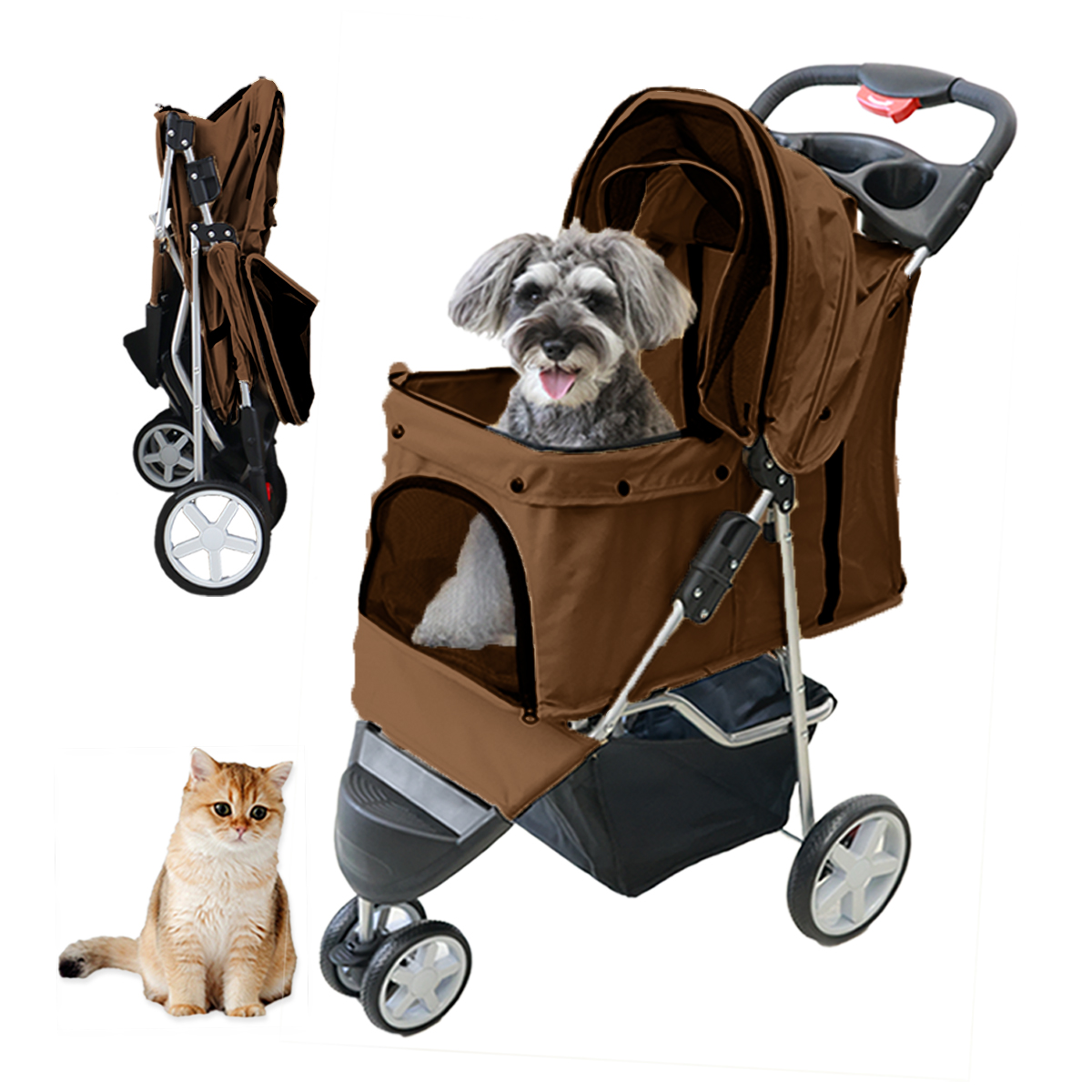 WEIMALL（ウェイモール） ペットカート 軽量 折りたたみ 多頭 ペット